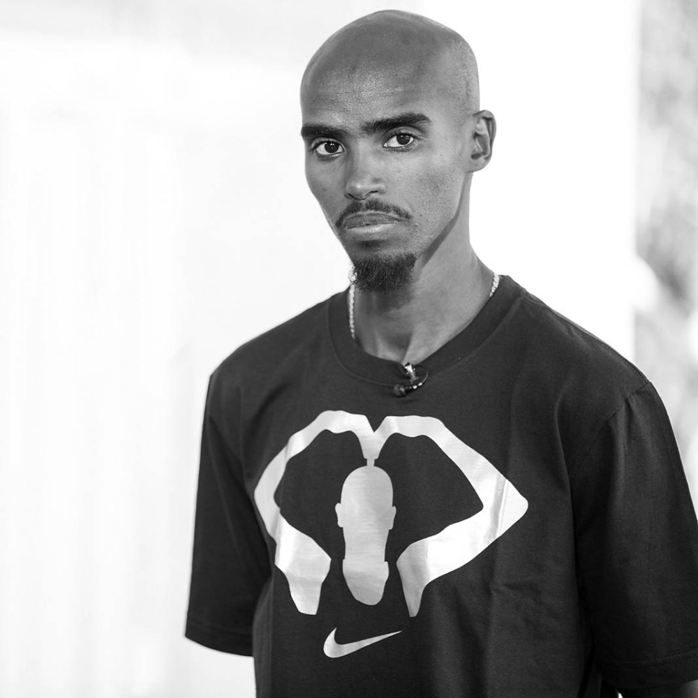 Mo Farah portrait by Tracy Howl